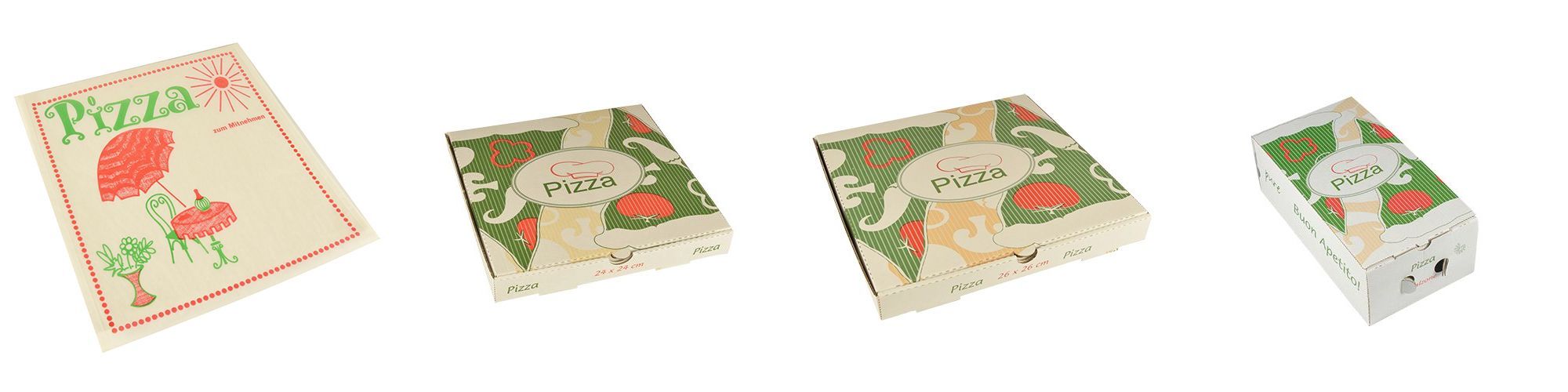 Pizzakartons und Zubehör