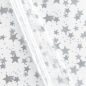 Mobile Preview: Klarsichtfolie „Sterne Silber“ 70cm x 100m