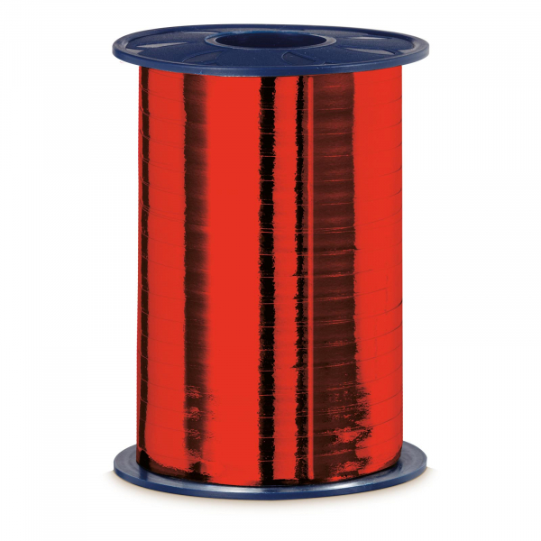 Geschenkband „Ringelband Metallic-Rot“ 5mm x 400m