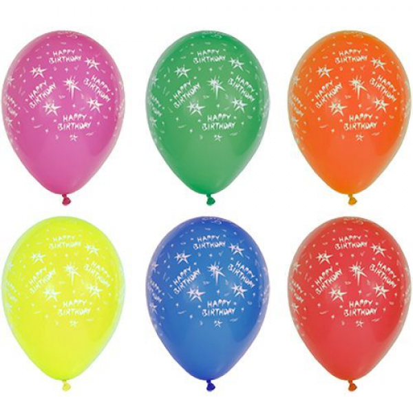 Luftballons Ø 29 cm farbig sortiert "Happy Birthday"