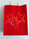 Papiertragetaschen Weihnachtsstern rot mittelgroß