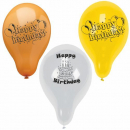 Geburtstagsluftballons Ø 22 cm farbig sortiert "Happy Birthday"