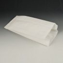 Papierfaltenbeutel, Cellulose, gefädelt 28 x 13 x 7 cm weiss Füllinhalt 1,5 kg
