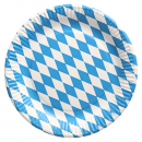 Pappteller, rund Ø, 23 cm, "Bayrisch Blau"